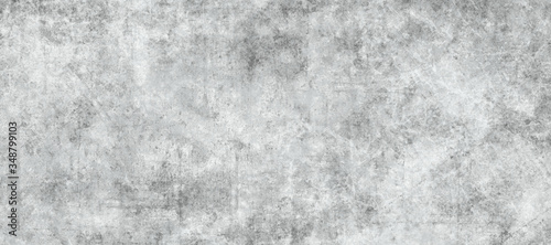 Gray cement concrete floor and wall backgrounds, interior room , display products. White grey color for background. Old grunge textures with scratches and cracks. 