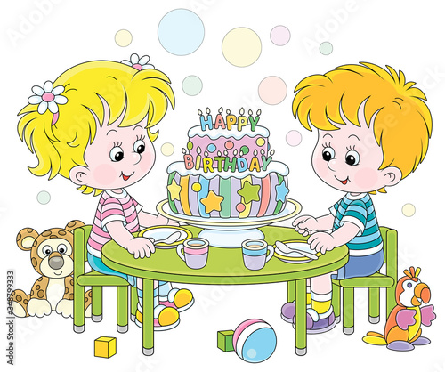 Happy little kids friendly ...