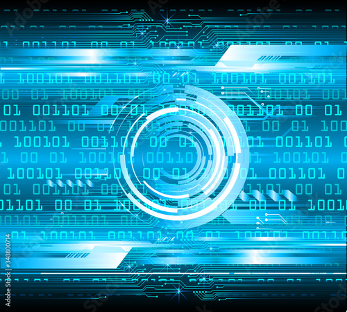 Blue eye cyber circuit future technology concept background
