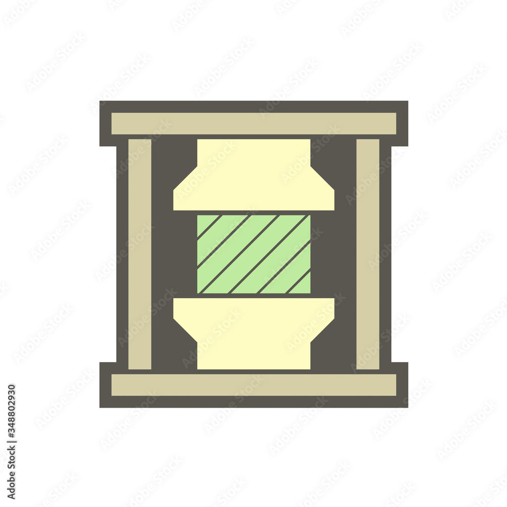 Wood floor production industry and testing vector icon design. Wood floor production industry and testing vector icon design.