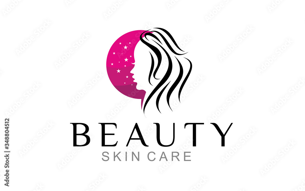 Illustration logo of Beauty care salon