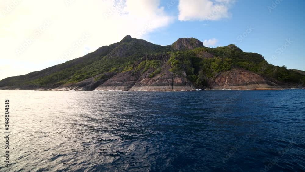 Mountain and coastline on a paradise island Mountain and coastline on a paradise island
