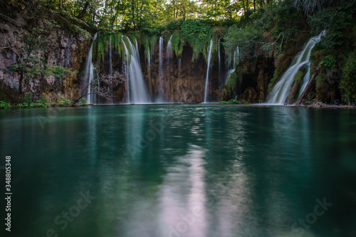 Waterfalls of the Plitvice Lakes in Croatia