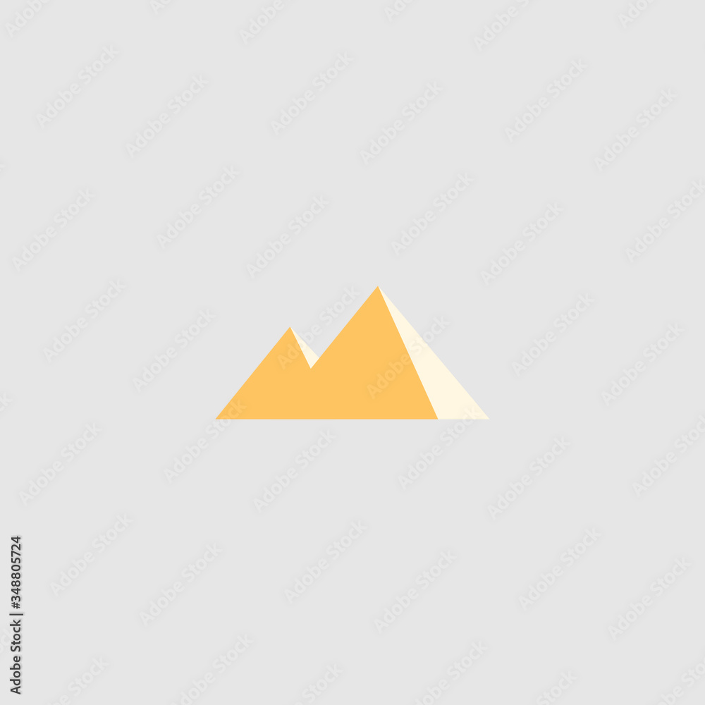 Pyramid graphic element Illustration template design Pyramid graphic element Illustration template design