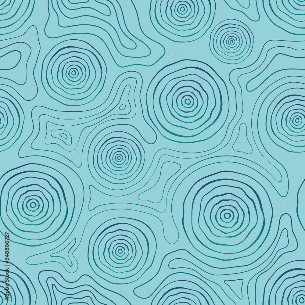 Abstract seamless background, uneven lines and circles