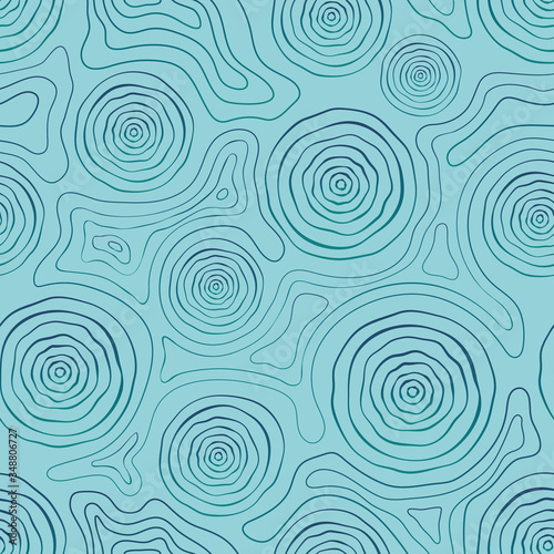 Abstract seamless background, uneven lines and circles