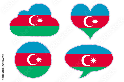 Free Download Azerbaijan flag in different shapes - GFXLoad