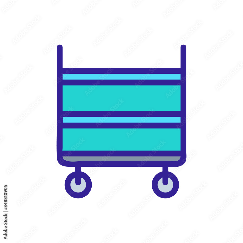 shelf cargo trolleys icon vector. shelf cargo trolleys sign. color symbol illustration shelf cargo trolleys icon vector. shelf cargo trolleys sign. color symbol illustration