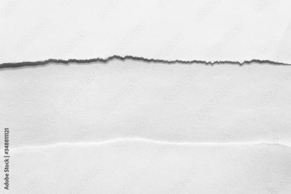 Sheets layers of paper with ripped uneven edges with horizontal empty blank line. Sheets layers of paper with ripped uneven edges with horizontal empty blank line.