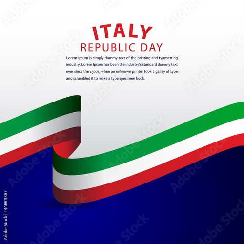 Happy Italy Republic Day Celebration Vector Template Design Illustration