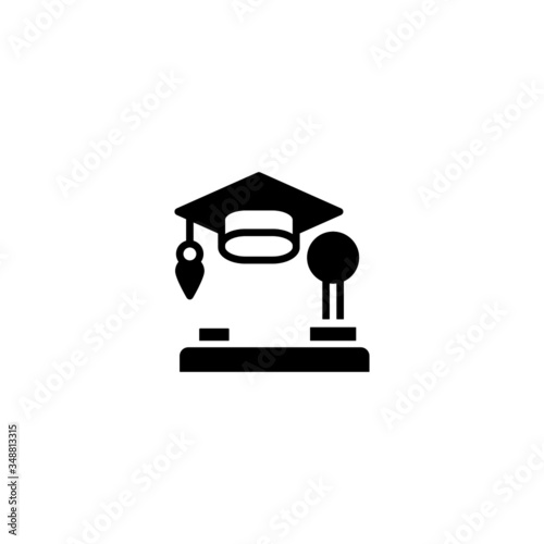 education game icon in black solid flat design icon isolated on white background