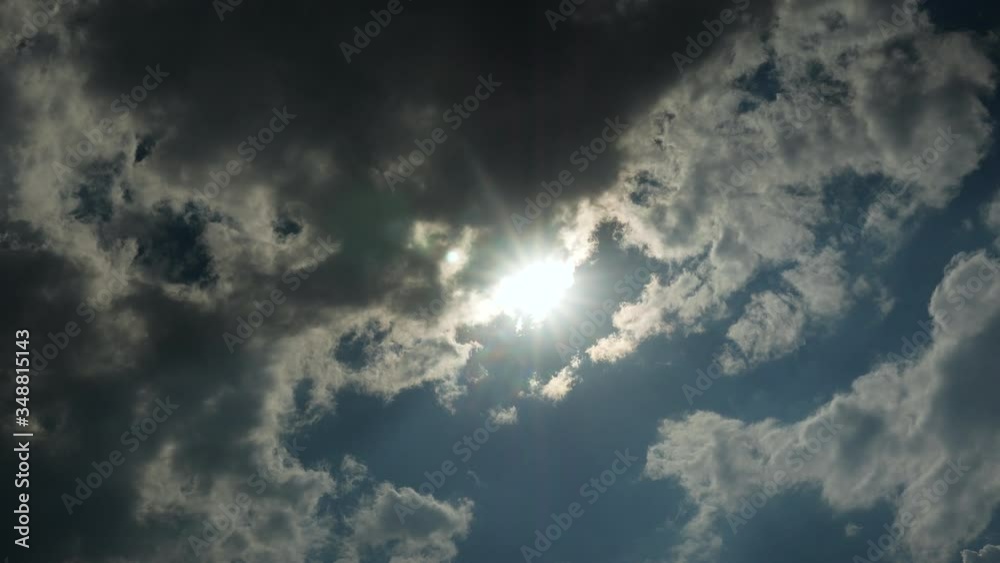 Black clouds form above the sky before exceeding the storm. Nature sky background.