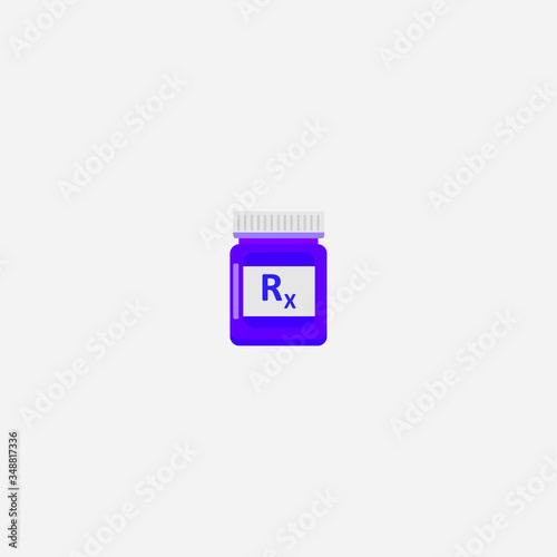 medical prescription rx graphic element Illustration template design