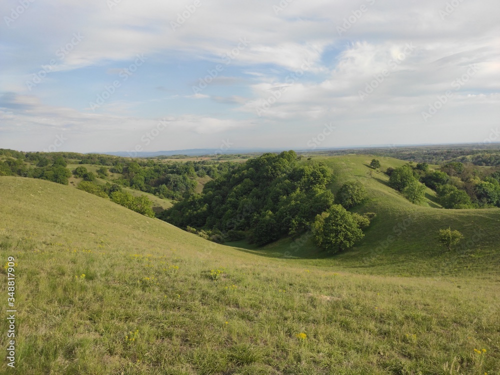 Fototapeta premium Zagajicka brda Deliblato green desert Serbia landscape