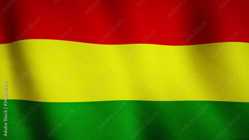 Bolivia waving background flag means freedom and nation - seamless video loop Bolivia waving background flag means freedom and nation - seamless video loop