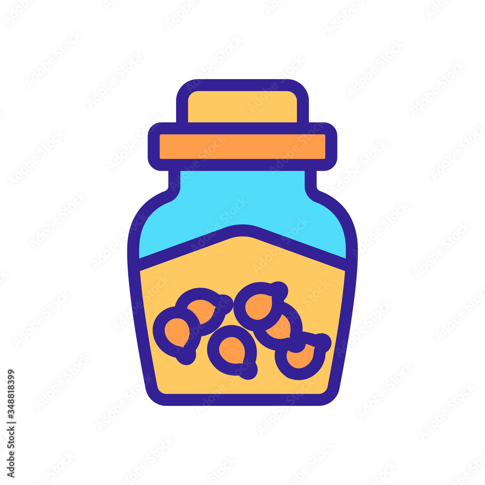 tincture in jar of coriander icon vector. tincture in jar of coriander sign. color symbol illustration tincture in jar of coriander icon vector. tincture in jar of coriander sign. color symbol illustration