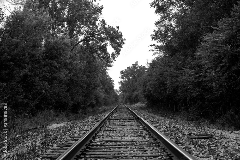 Fototapeta premium railway in the morning