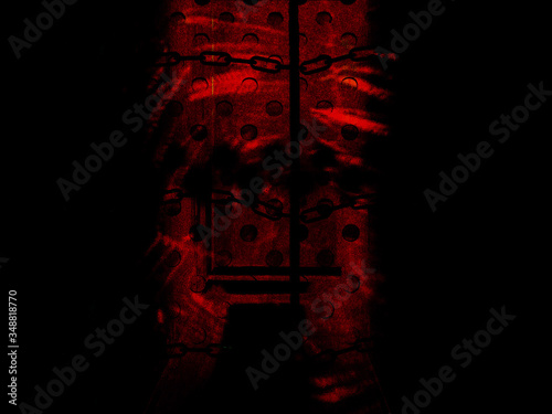 abstract dark themed red background with black space for text