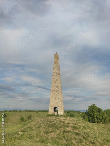 Zagajicka brda Deliblato Serbia stone landmark in green european desert