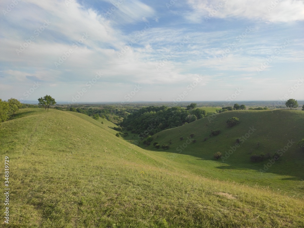 European green desert Deliblato sandy terrain landscape Serbia European green desert Deliblato sandy terrain landscape Serbia
