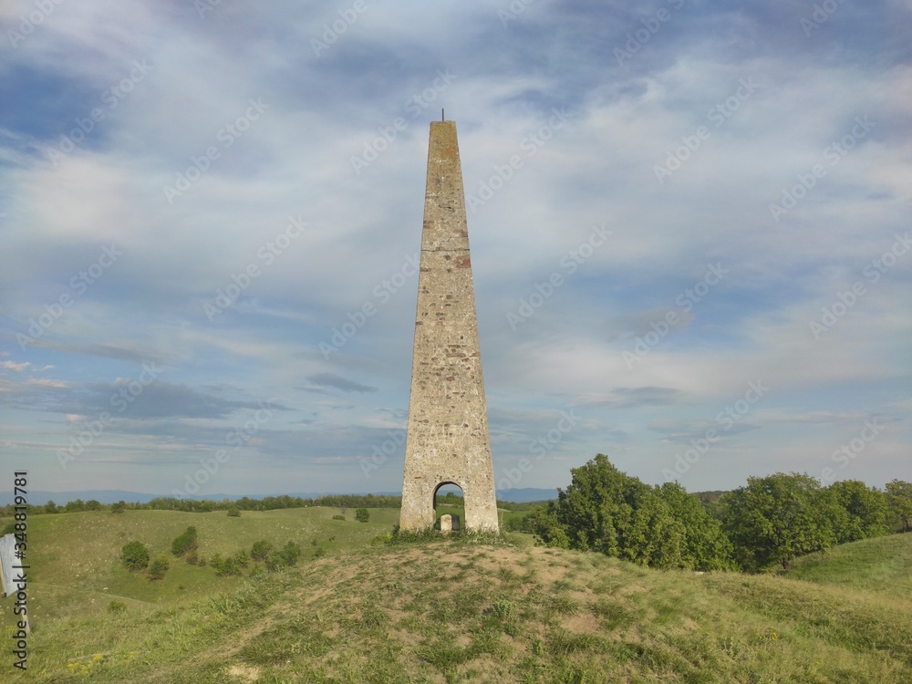 Zagajicka brda Deliblato Serbia stone landmark in green european desert Zagajicka brda Deliblato Serbia stone landmark in green european desert