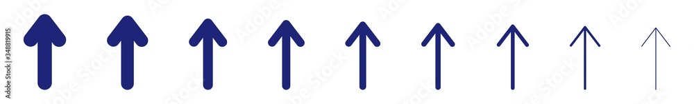 Arrow Icon Blue | Arrows | Infographic Illustration | Direction Symbol | Pointer Logo | Up Sign | Isolated | Variations Arrow Icon Blue | Arrows | Infographic Illustration | Direction Symbol | Pointer Logo | Up Sign | Isolated | Variations