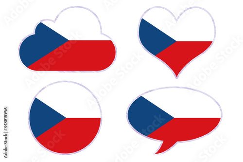 Czech Republic flag in different shapes Free Download Czech Republic flag in different shapes - GFXLoad
