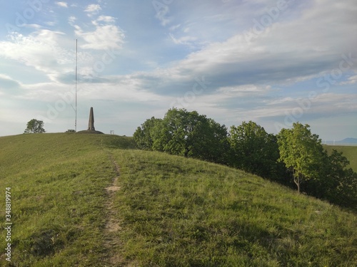Zagajicka brda Deliblato Serbia stone landmark  in green european desert