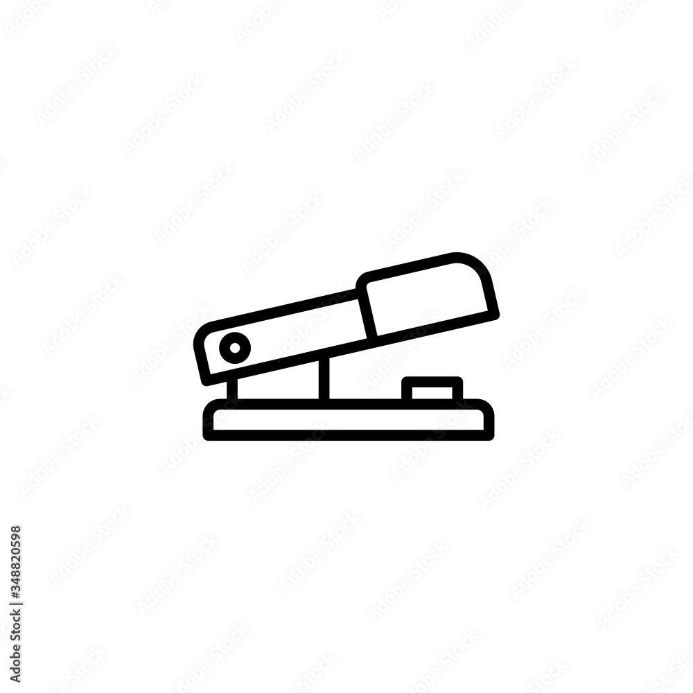 Stapler vector icon in linear, outline icon isolated on white background Stapler vector icon in linear, outline icon isolated on white background