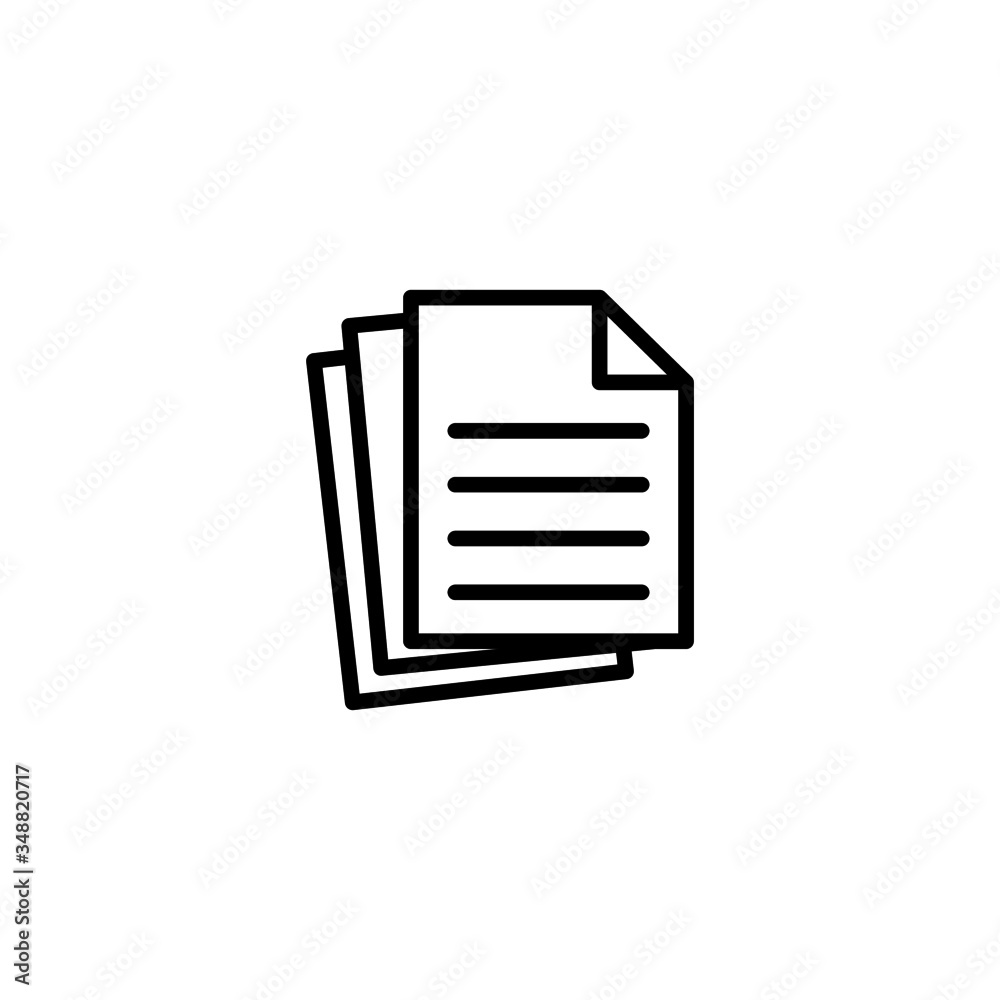 Various files vector icon in linear, outline icon isolated on white background Various files vector icon in linear, outline icon isolated on white background