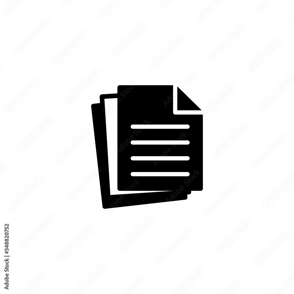 Various files vector icon in black solid flat design icon isolated on white background Various files vector icon in black solid flat design icon isolated on white background