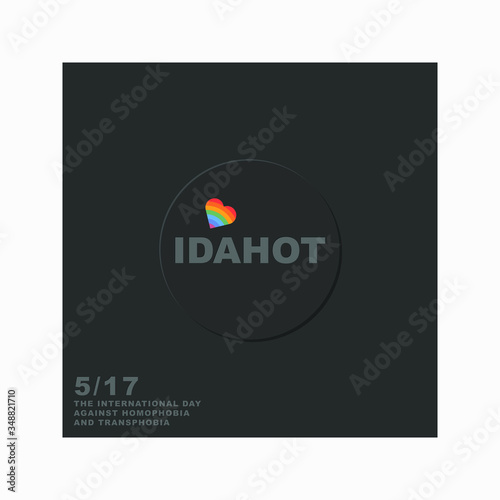 The International Day Against Homophobia and Transphobia may 17. Design concept for invitation, blogging, logo.