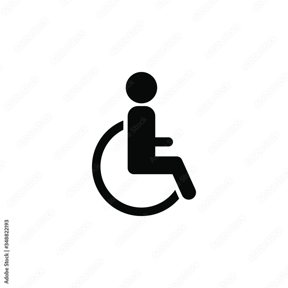 disabled icon. sign design. wheelchair icon icon design template. Trendy style, vector eps 10. Icon pictogram wheelchair physical deficient. Ideal for catalogs, informational and institutional materia disabled icon. sign design. wheelchair icon icon design template. Trendy style, vector eps 10. Icon pictogram wheelchair physical deficient. Ideal for catalogs, informational and institutional materia