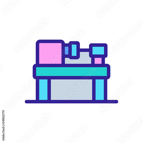 joiner band saw machine icon vector. joiner band saw machine sign. color symbol illustration