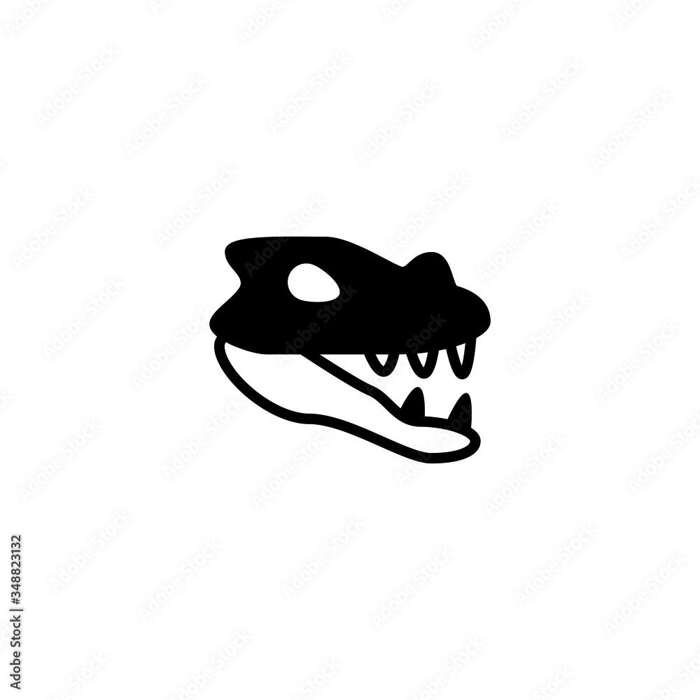 Paleontology vector icon in black solid flat design icon isolated on white background Paleontology vector icon in black solid flat design icon isolated on white background