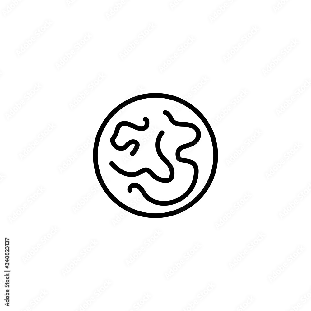 Parasites vector icon in linear, outline icon isolated on white background Parasites vector icon in linear, outline icon isolated on white background
