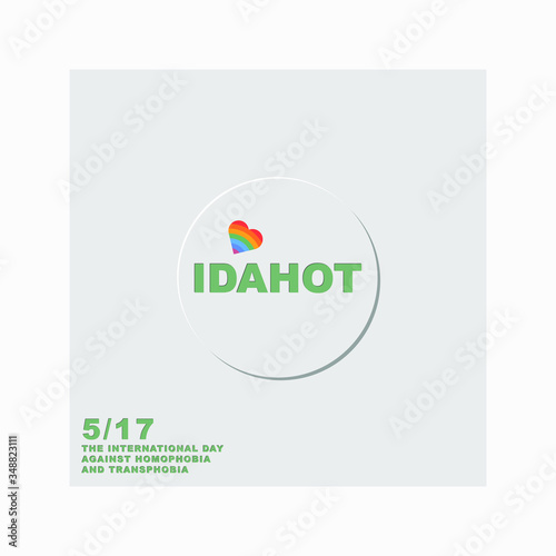 The International Day Against Homophobia and Transphobia may 17. Design concept for invitation, blogging, logo.