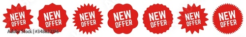 New Offer Tag Red | Icon | Sticker | Deal Label | Variations
