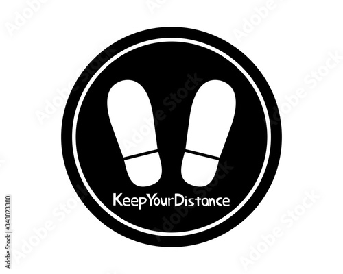 ソーシャルディスタンス　ロゴ　