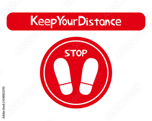 ソーシャルディスタンス　ロゴ　