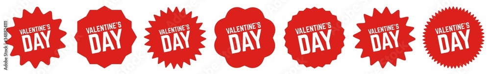 Valentine's Day Tag Red | Icon | Sticker | Label | Variations