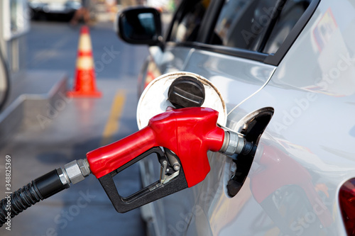 Car refueling on the petrol station