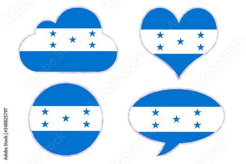 Honduras flag in different shapes Free Download Honduras flag in different shapes - GFXLoad