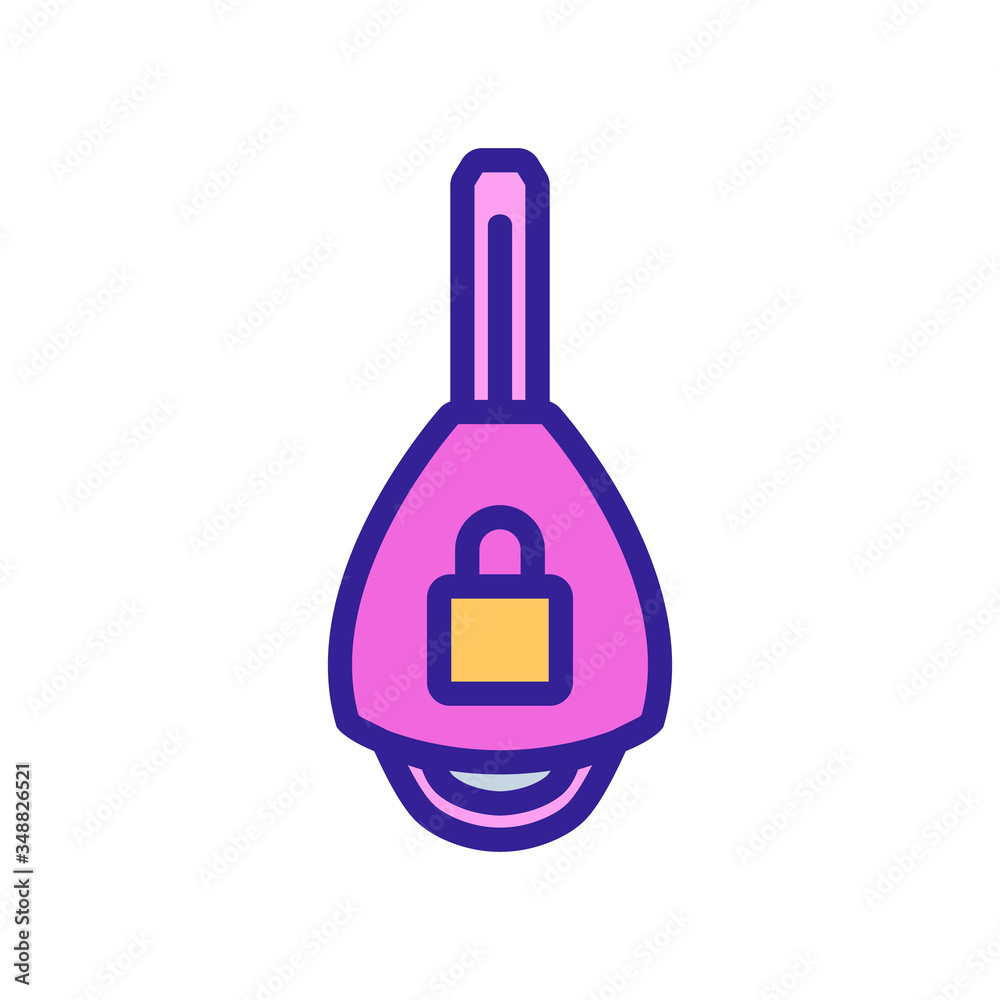 inverted transponder key icon vector. inverted transponder key sign. color symbol illustration inverted transponder key icon vector. inverted transponder key sign. color symbol illustration