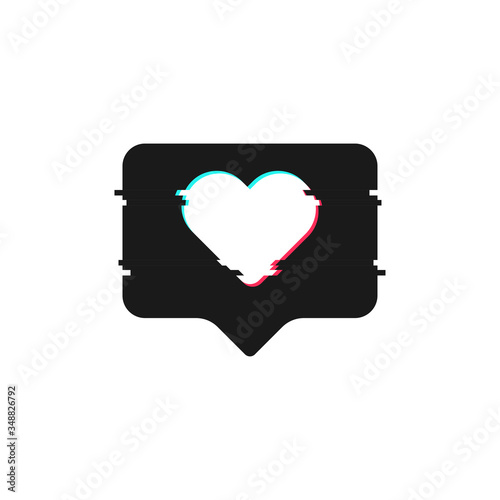 Like glitch in modern style. Social media concept. Isolated flat vector