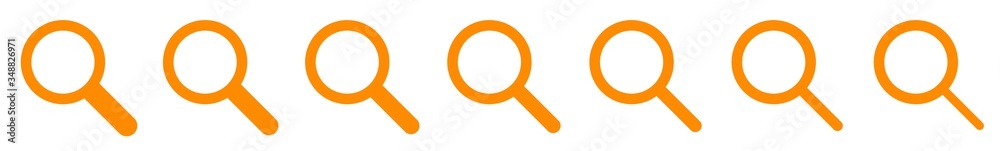 Magnifying Glass Icon Orange | Magnifier Illustration | Zoom Symbol | Loupe Logo | View Search Magnify Sign | Isolated | Variations Magnifying Glass Icon Orange | Magnifier Illustration | Zoom Symbol | Loupe Logo | View Search Magnify Sign | Isolated | Variations