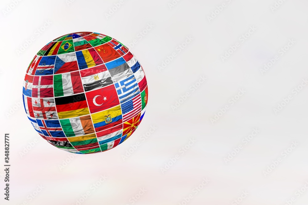 Obraz premium World with flags