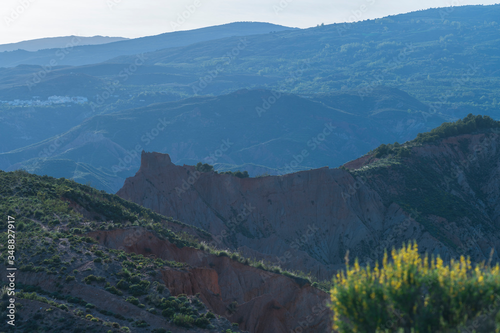 Fototapeta premium mountainous landscape with badlands in southern Spain
