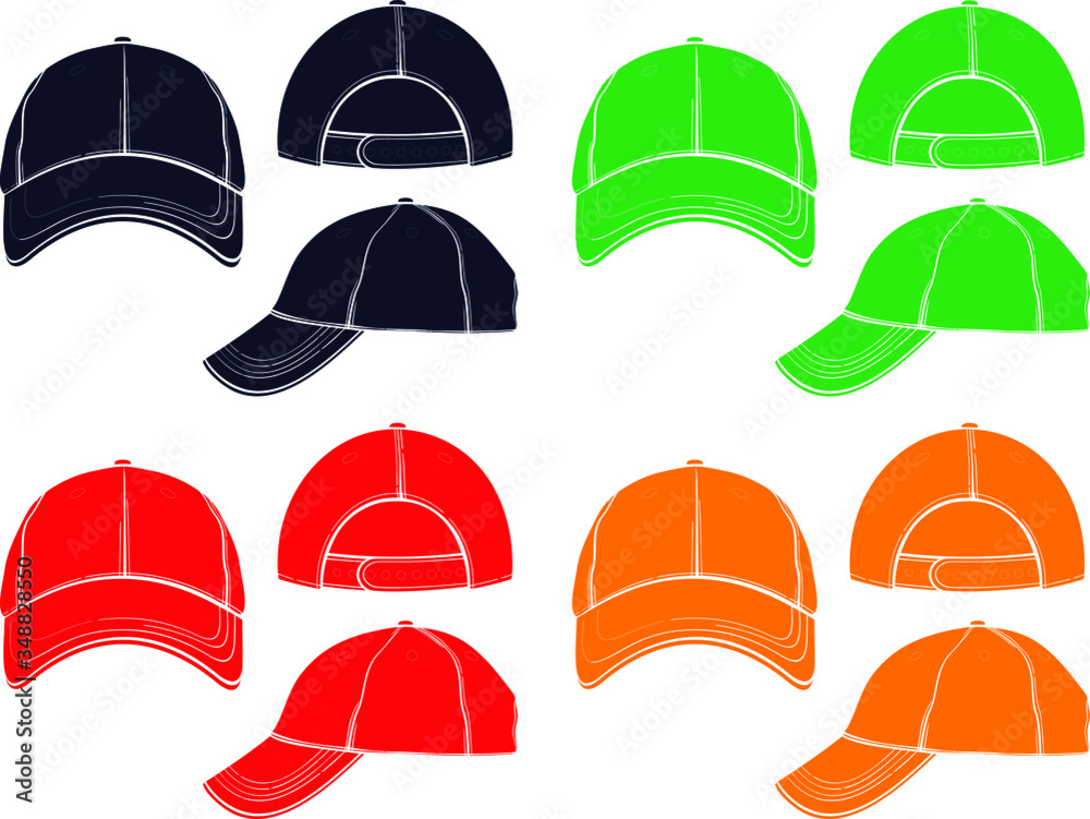 Baseball Cap vector Designs Baseball Cap vector Designs