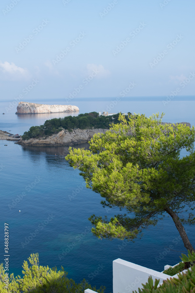 Ibiza-Blick aus der Bucht San Miguel 